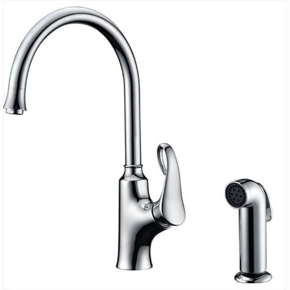 Dawn Kitchen AB06 3296C Single-Lever Chrome Kitchen Faucet With Side-Spray