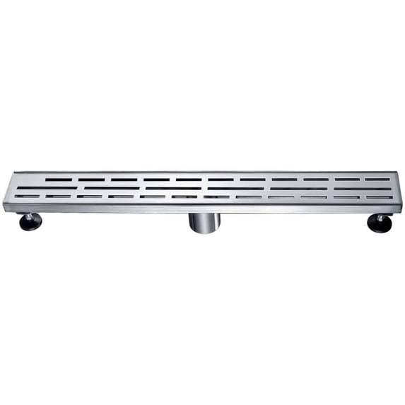 Dawn® LAN240304 Amazon River Series Linear Shower Drain 24"L In Polished Satin