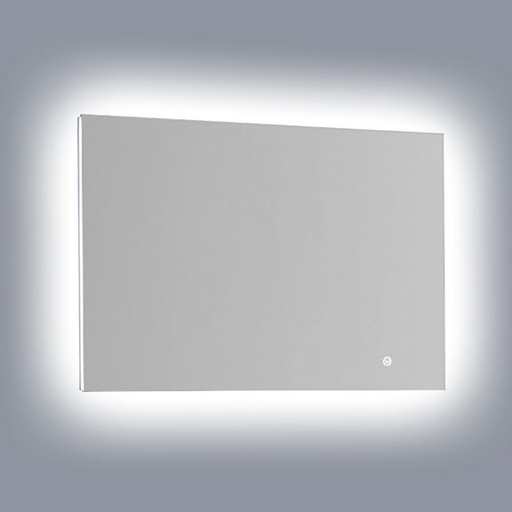 Dawn LED Back Light Mirror wall hang with matte aluminum frame and Touch Sensor