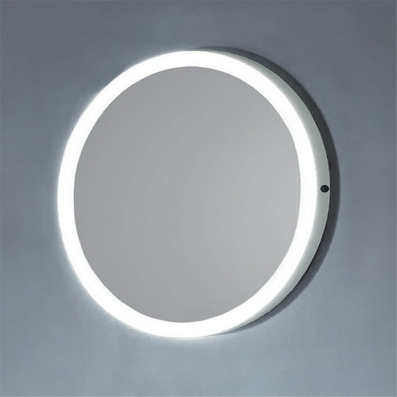 Dawn LED Back Light Round Mirror wall hang with MDF & white painting frame and IR Sensor