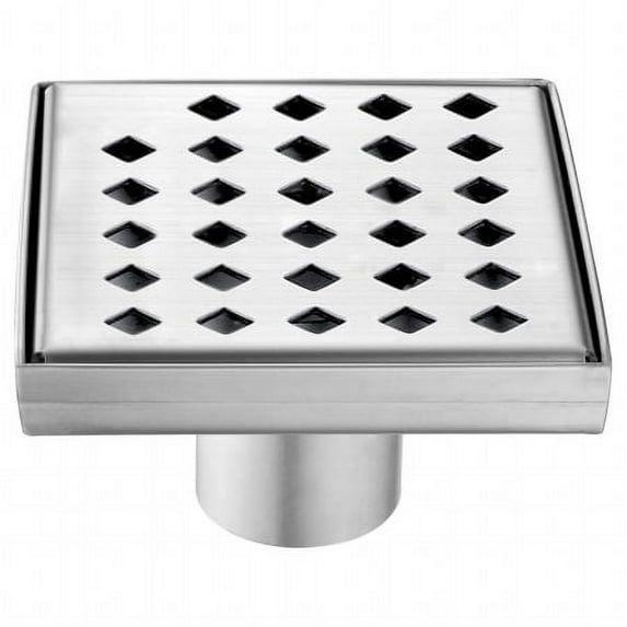 Dawn LMI050504 Mississippi River Series Square Shower Drain 5"L Polished Satin