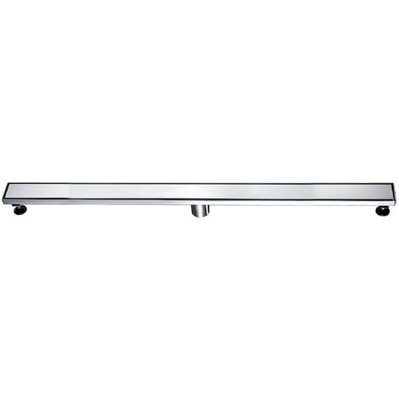 Dawn LVA470304 Stainless Steel Shower Drain Channel Side Outlet with Adjustable Feet -18 G