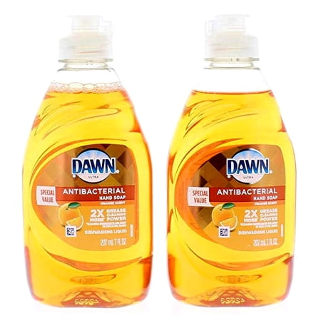 Dawn Liquid Dish Soap, Orange Scent, 7 Fluid Ounce, 2 Count