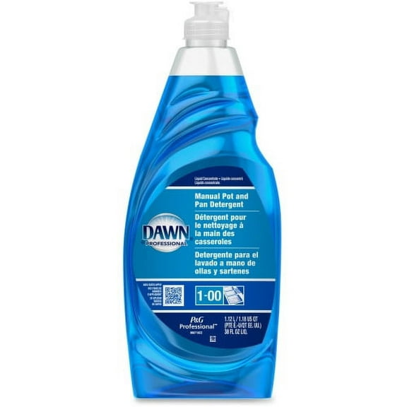 Dawn Manual Dishwashing Liquid Liquid - 38 fl oz (1.2 quart) - 8 / Carton - Blue