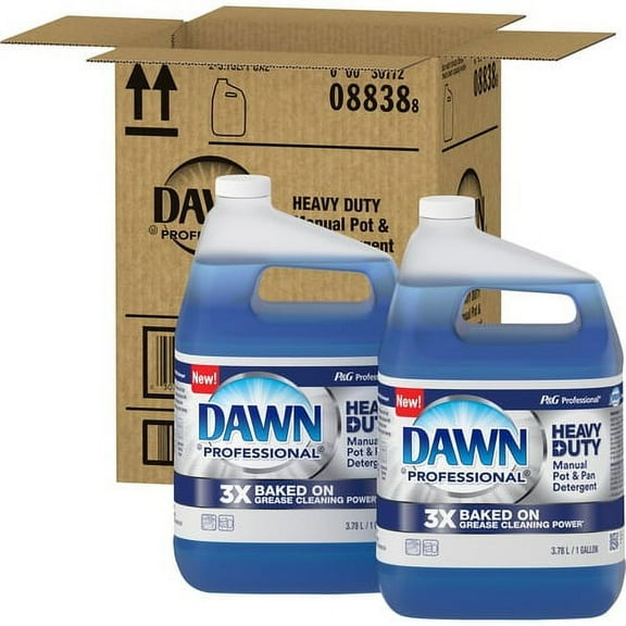 Dawn Manual Pot/Pan Detergent - Liquid - 128 fl oz (4 quart) - 2 / Carton - Blue | Bundle of 2 Cartons
