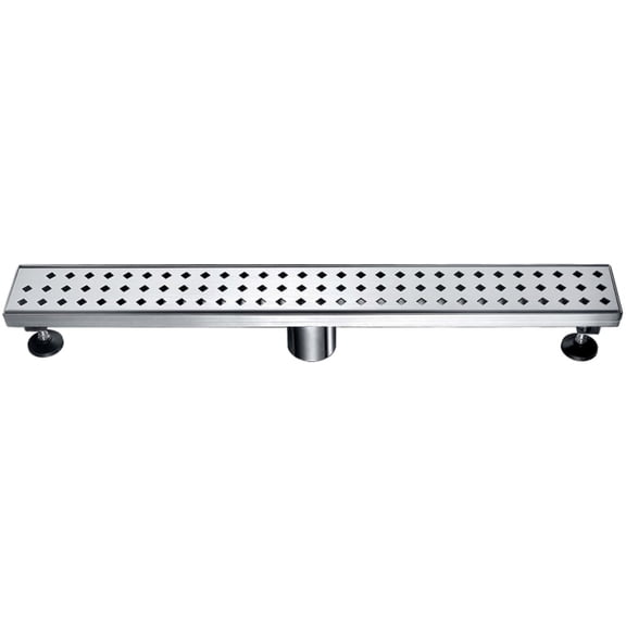 Dawn Mississippi River Series - Linear Shower Drain 24"L, 14G