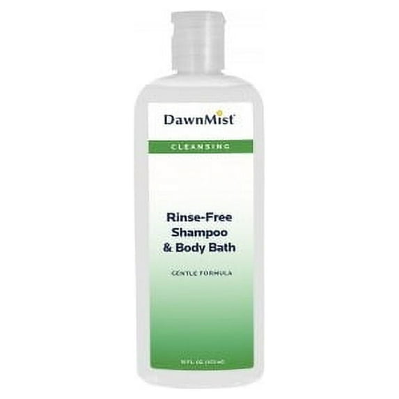 Dawn Mist No-Rinse Shampoo and Body Wash, Scented, 8 oz. Squeeze Bottle