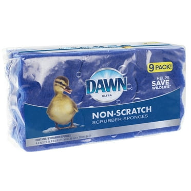 Dawn Non-Scratch Kitchen Dish Sponges, Blue (Pack of 9)
