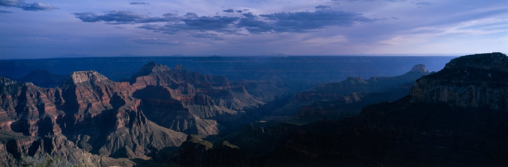 Dawn North Rim Grand Canyon National Park AZ Canvas Art - Panoramic Images (36 x 12)