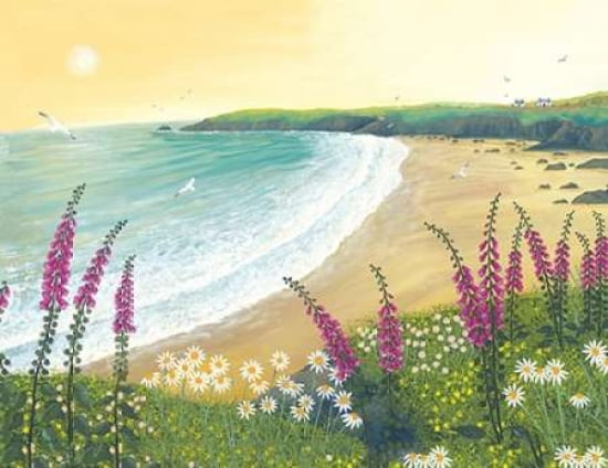 Dawn Over Foxglove Bay Canvas Art - Jo Grundy (22 x 28)