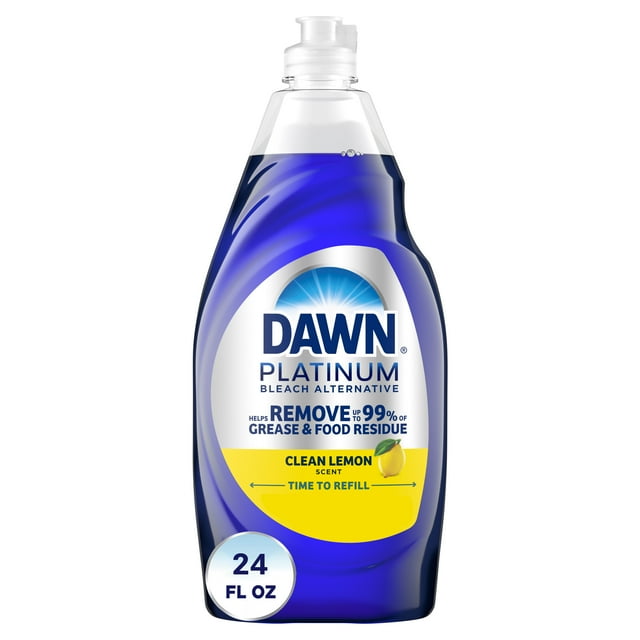 Dawn Platinum Bleach Alternative Dish Soap, Dishwashing Liquid, Clean