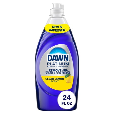 Dawn Platinum Dish Soap Bleach Alternative Clean Lemon, 24oz