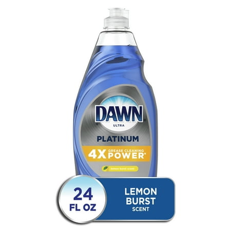 Dawn Platinum Dish Soap Dishwashing Liquid, Lemon Burst, 24 fl oz