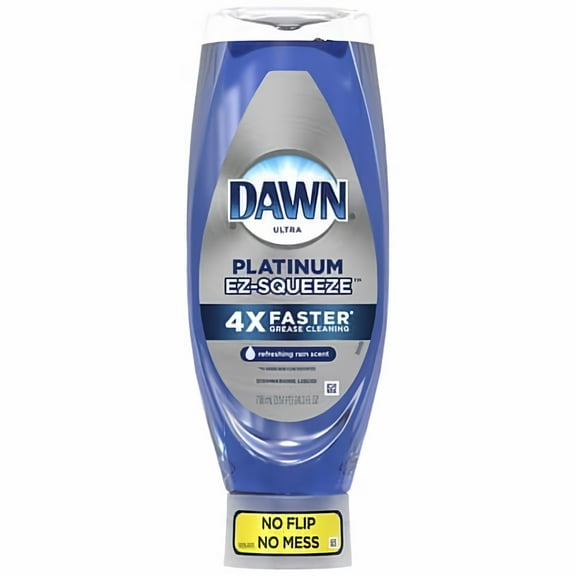 Dawn Platinum EZ-Squeeze Liquid Dish Soap Refreshing Rain 24.3 fl oz (Pack of 32)