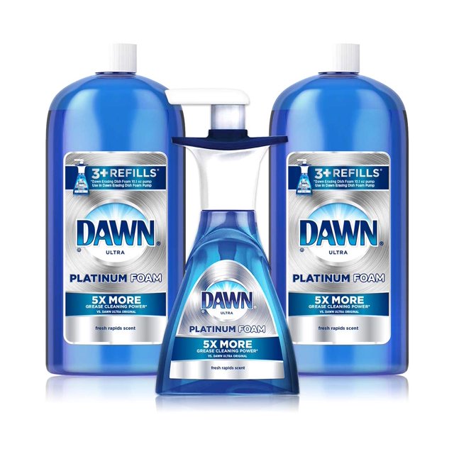 Dawn Platinum Erasing Dish Foam Bundle, 2 Refills And Pump, Fresh