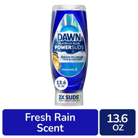 Dawn Platinum Plus Dishwashing Liquid Fresh Rain Scent - 13.6 fl oz - Pack of 2