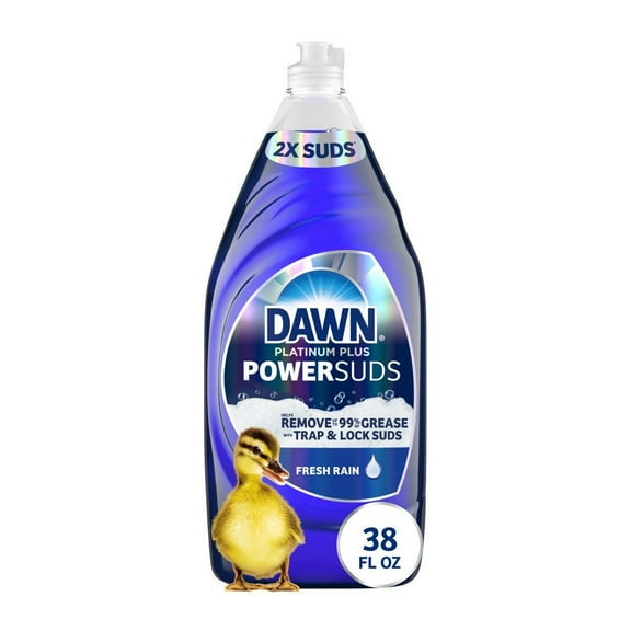 Dawn Platinum Plus Power Suds Liquid Dish Soap - Fresh Rain - 38 oz- Pack of 2