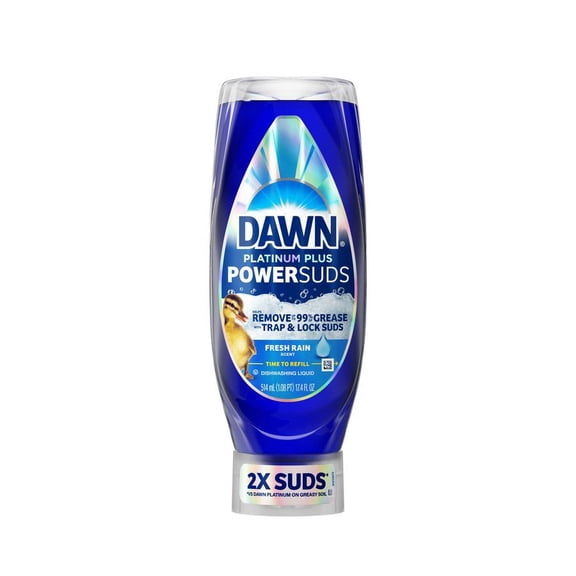Dawn Platinum Plus Power Suds EZ-Squeeze - Fresh Rain - 17.4 oz- Pack of 2