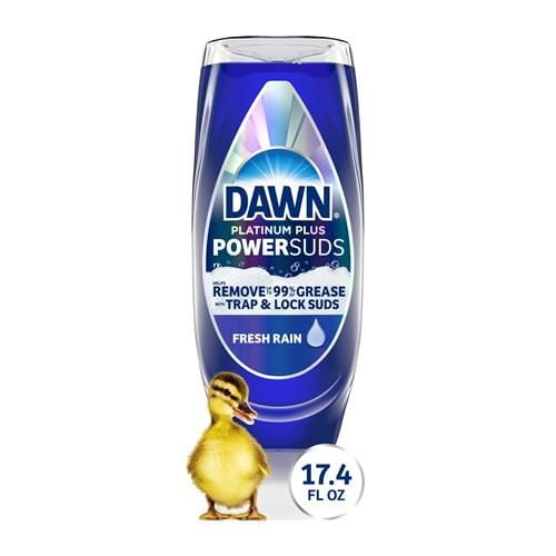 Dawn Platinum Plus Powersuds Liquid Dish Soap, 17.4 Oz. Ez-Squeeze Bottle Packaging May Vary - Pack of 2