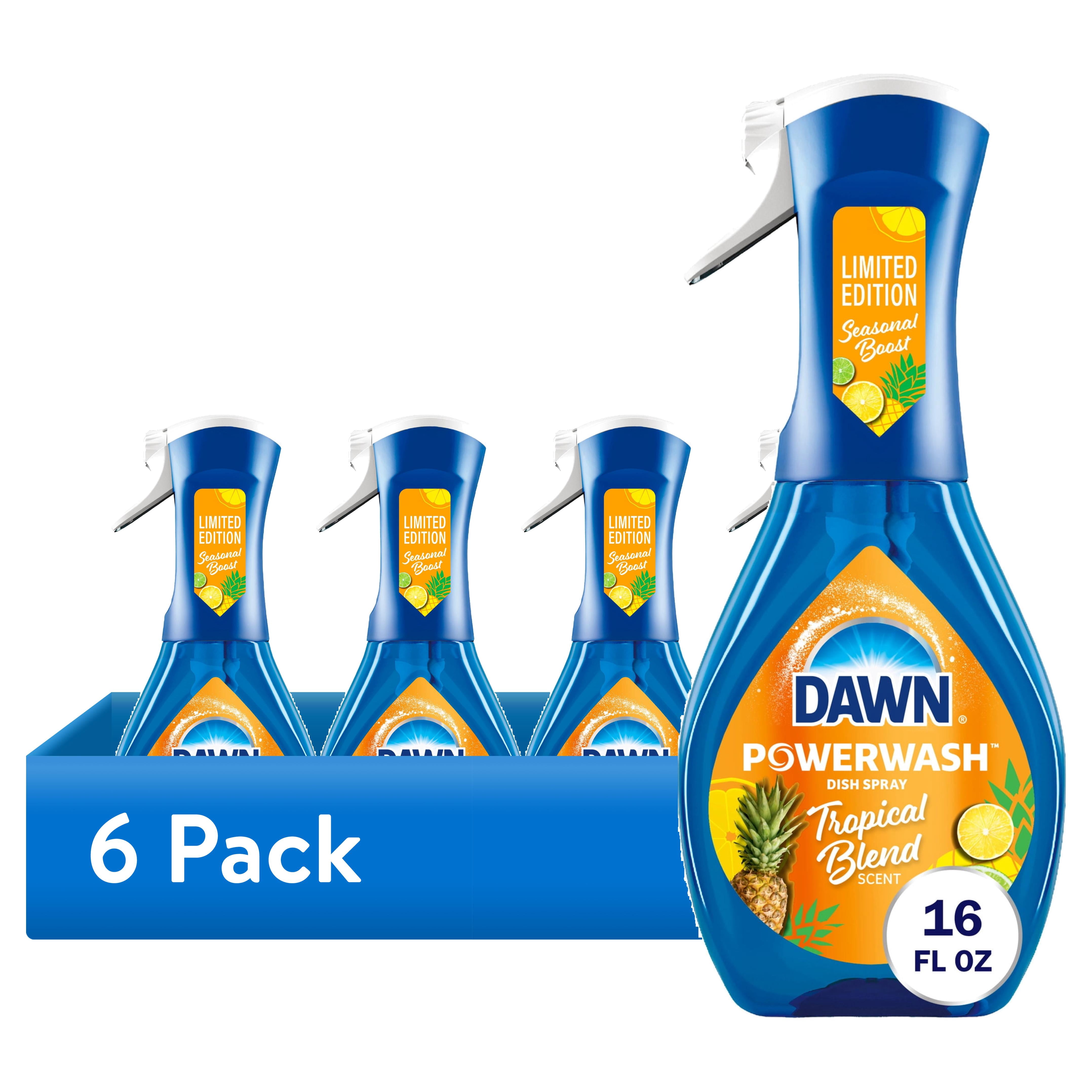 (6 pack) Dawn Platinum Plus Powerwash Dish Spray Tropical Scent, 16 oz. Bottle