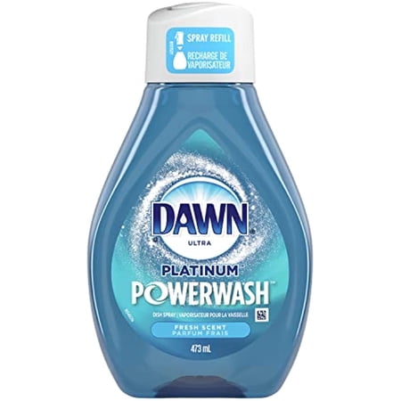 Dawn Platinum Powerwash Dish Spray, Dish Soap, Fresh Scent Refill, 16Oz