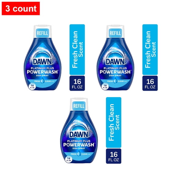 Dawn Platinum Powerwash Fresh Scent Spray Dish Soap Refill 16 fl oz - 3 count