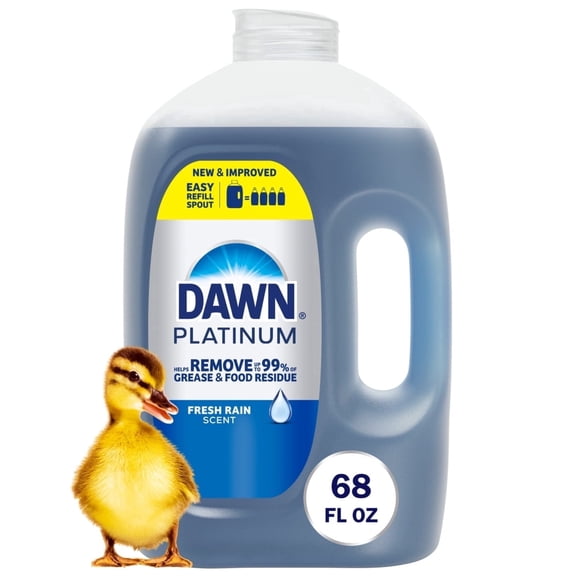 Dawn Platinum Refill Jug Dish Soap Fresh Rain, 68oz