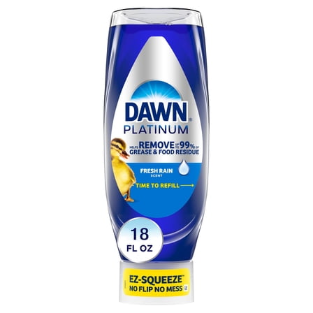 Dawn Platinum Refreshing Rain Scent Ez-Squeeze Liquid Dish Soap - 18 oz- Pack of 2
