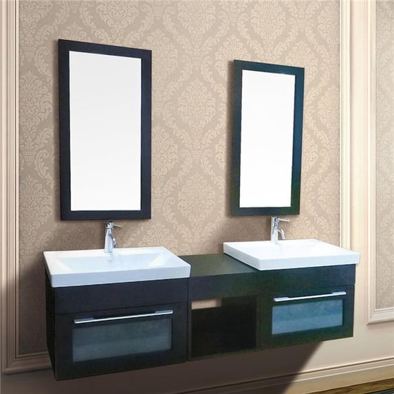 Dawn Plywood with matt black finished frame mirror