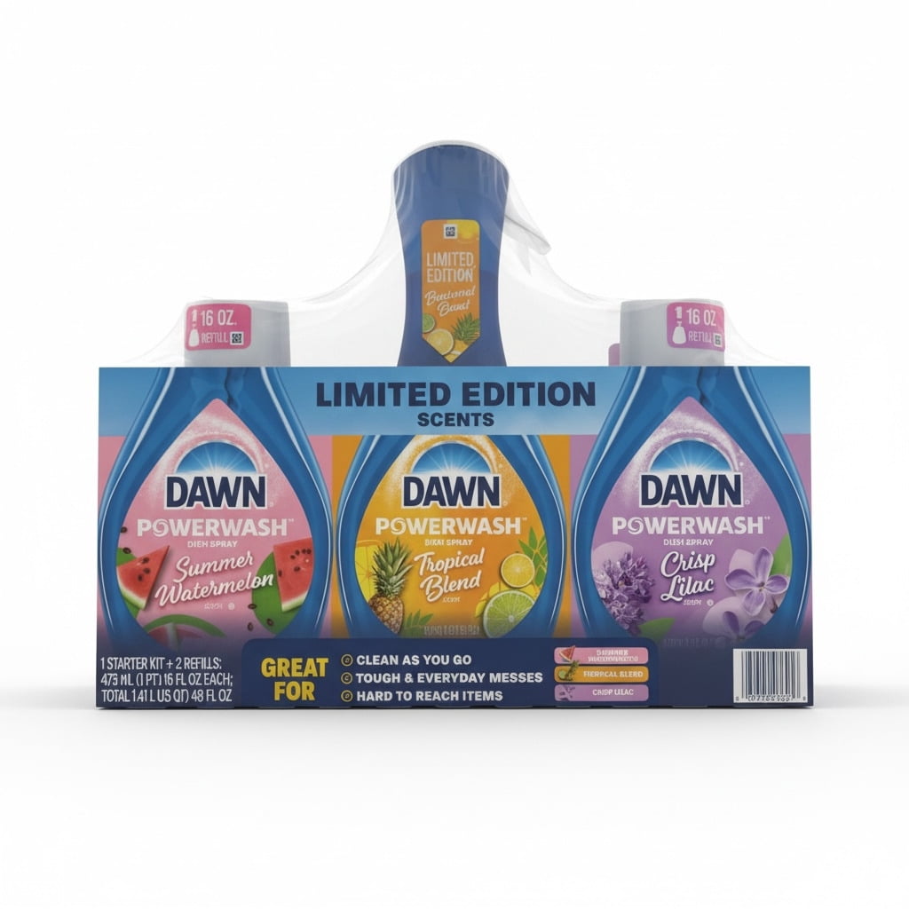 Dawn Powerwash Dish Spray Limited Edition Scents Kit 3 Count 48 fl oz Total