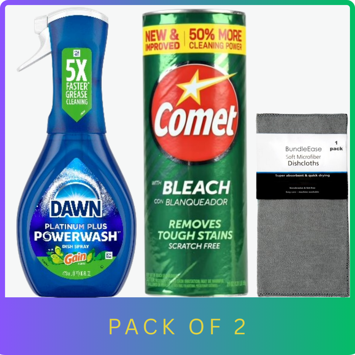 Dawn Powerwash Gain Original Dish Spray 16 fl oz & Comet Bleach ...