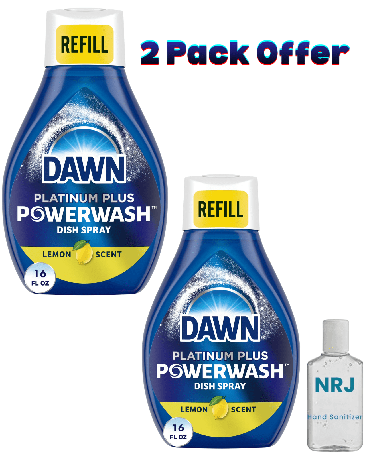Dawn Powerwash Spray Refill, Dish Soap, Dishwashing Liquid, Lemon, 1 Refill, 16 Fl Oz