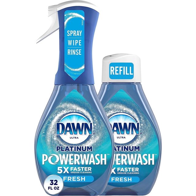 Dawn Powerwash Spray Starter Kit, Platinum Dish Soap, Fresh Scent, 1