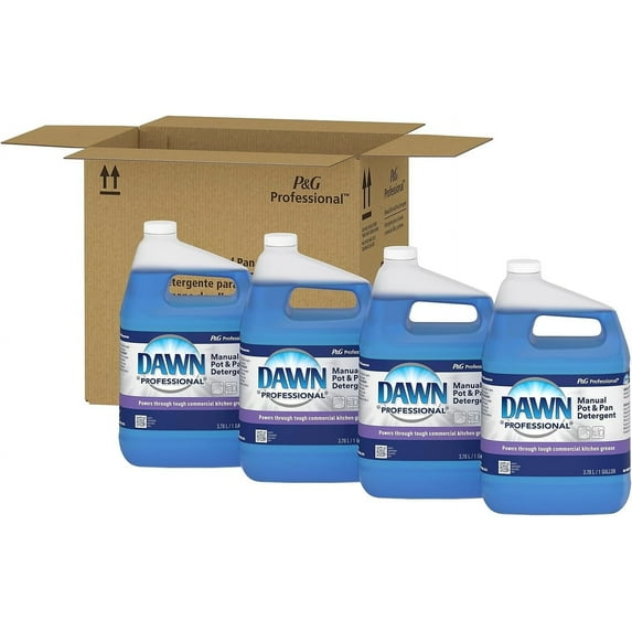 Dawn Professional Manual Pot and Pan Liquid Dish Soap, Original Scent, 128 oz., 1 Gal., 4/Carton (57445)