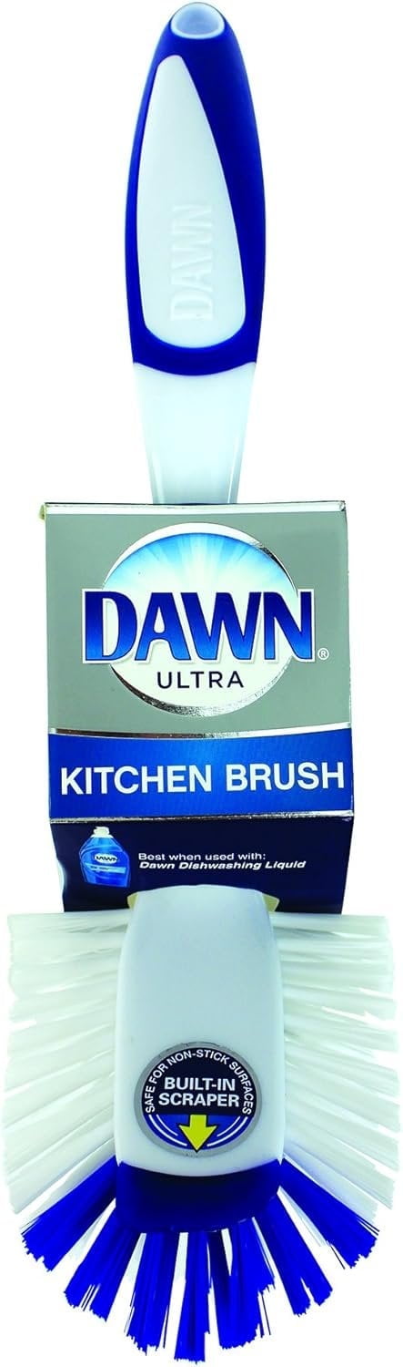Dawn Radial Head Kitchen Brush, Blue & White