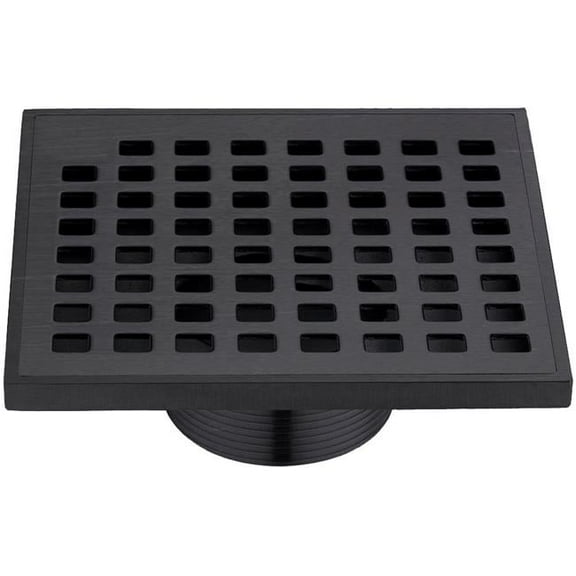 Dawn SBE050504DBR Brisbane River Series - Square Shower Drain 5 in. Dark Brown Finished, Drain Grate
