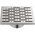 thumbnail image 1 of Dawn® SRO050504 Rio Orinoco Square Shower Drain 5"L Threaded In Polished Satin, 1 of 2