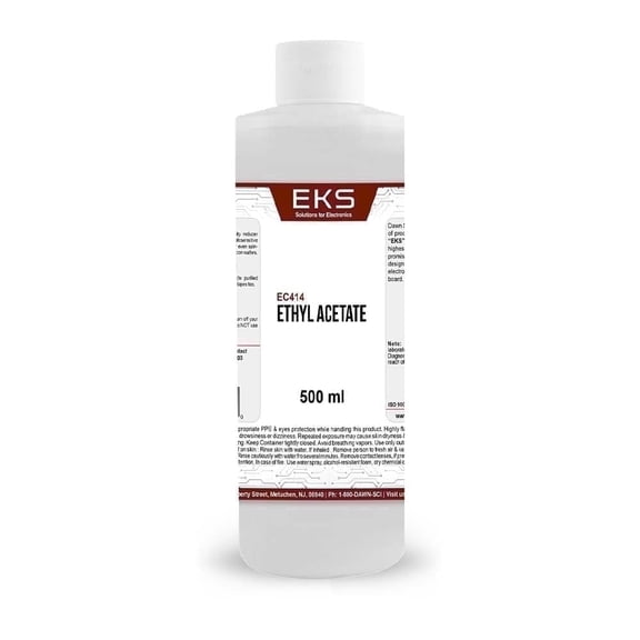 Dawn Scientific Ethyl Acetate ACS Grade 500ml - High Purity Solvent for Professional Laboratory and Analytical Use