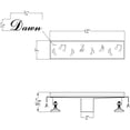 thumbnail image 1 of Dawn LSE120304 Seine River Series Square Shower Drain - 12 in., 1 of 2