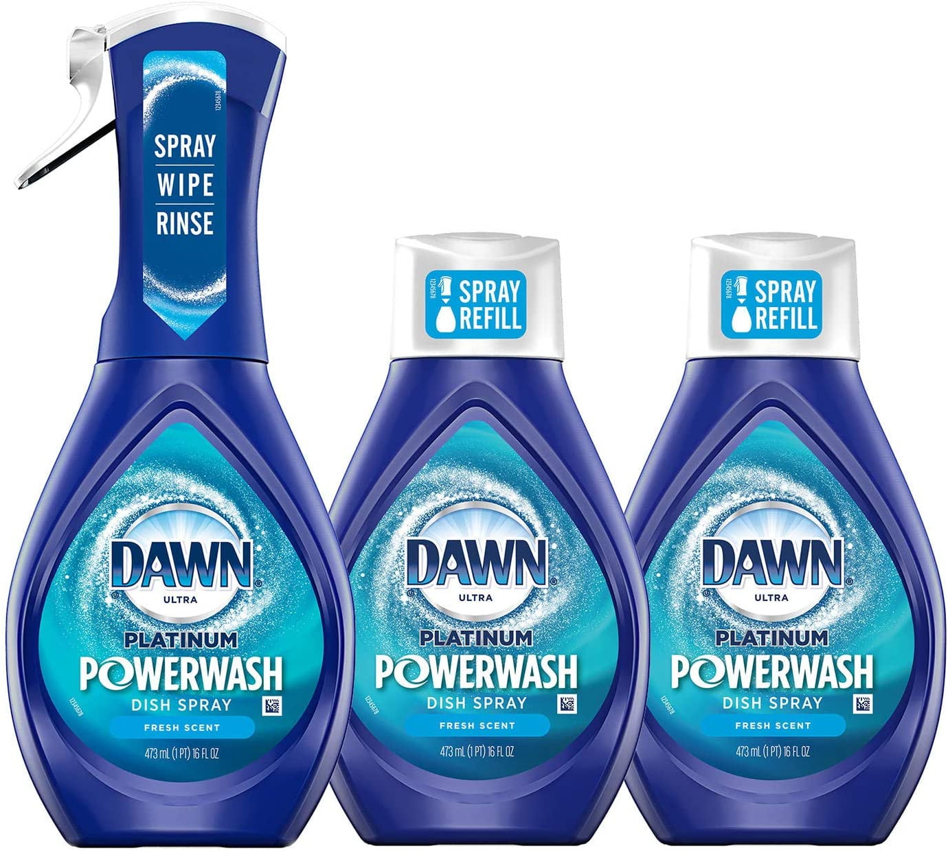 Dawn Spray Dish Soap, 16 Fluid Ounce, 1 Spray and 2 Refills