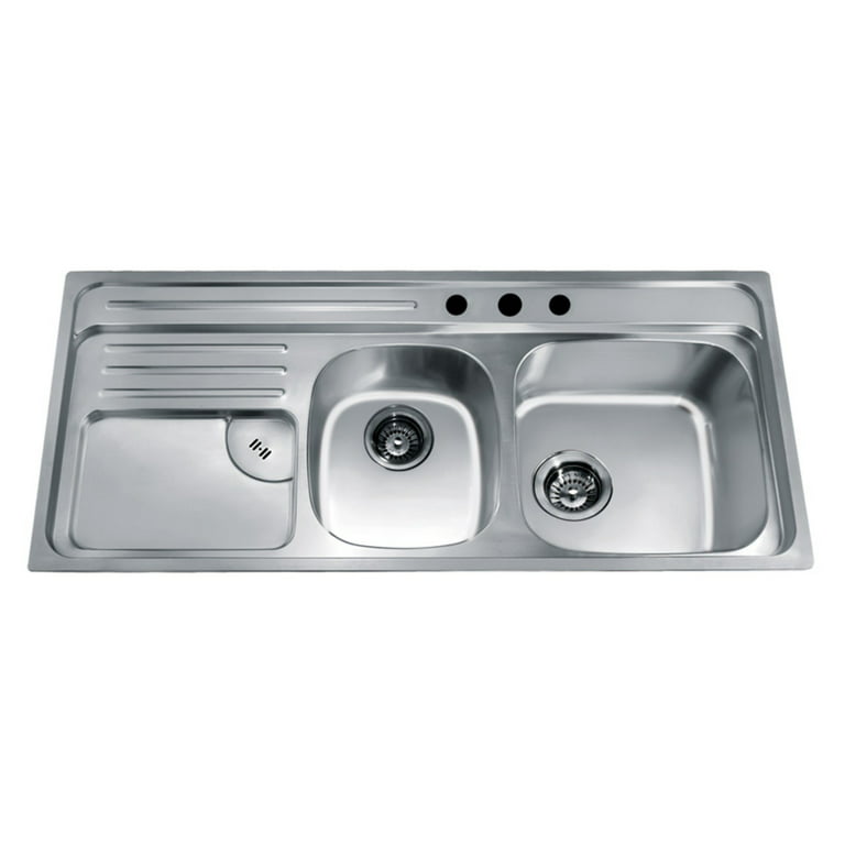 Dawn Top Mount Double Bowl Sink With