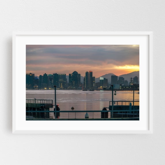 Dawn Tranquility - San Diego California Photography White Framed Wall Art Print 20 x 30 inches