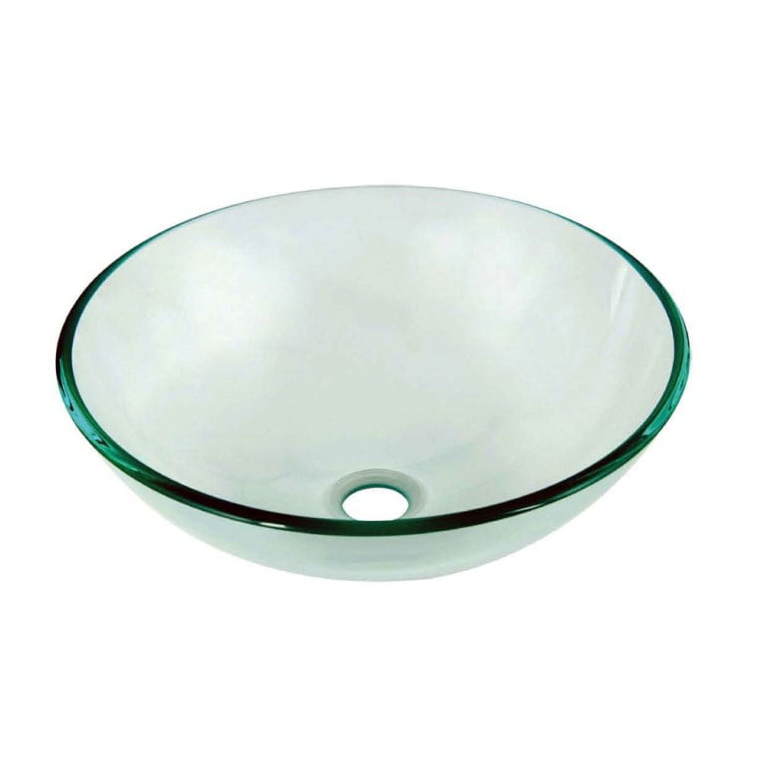 Clear Glass Round Above-Counter Vessel Sink