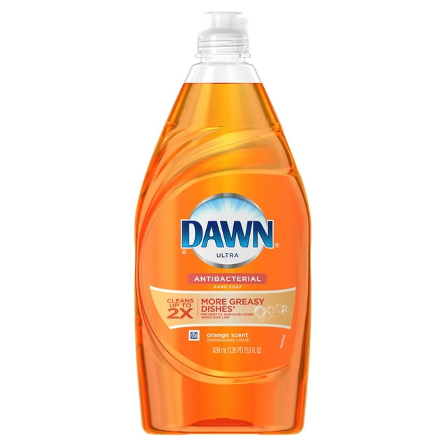 Dawn Ultra Antibacterial Dishwashing Liquid, Orange, 21.6 fl oz