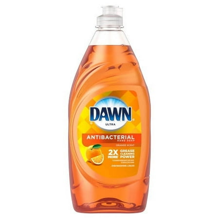 Dawn Ultra Antibacterial Dishwashing Liquid, Orange Scent, 28 oz Bottle, Each