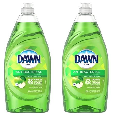 Dawn Ultra Antibacterial Hand Soap Apple Blossom Scent Dishwashing Liquid (2) 28 Ounce Bottles