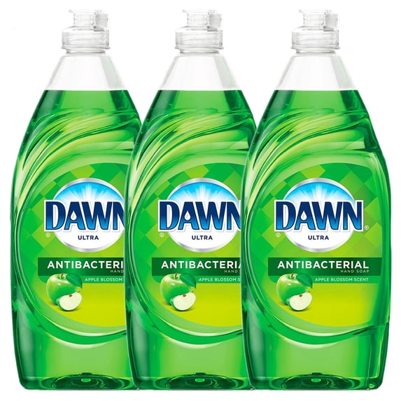 Dawn Ultra Antibacterial Hand Soap, Dishwashing Liquid, Apple Blossom 532 ML (Pack of 3)