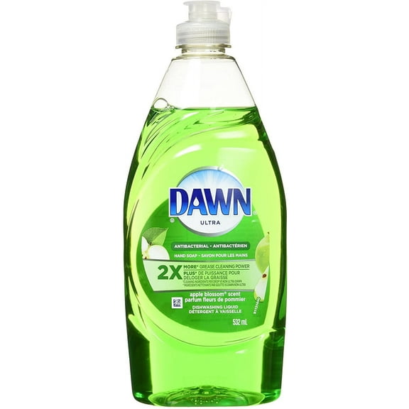 Dawn Ultra Antibacterial Hand Soap, Dishwashing Liquid Dish Soap, Apple Blossom, 532 mL