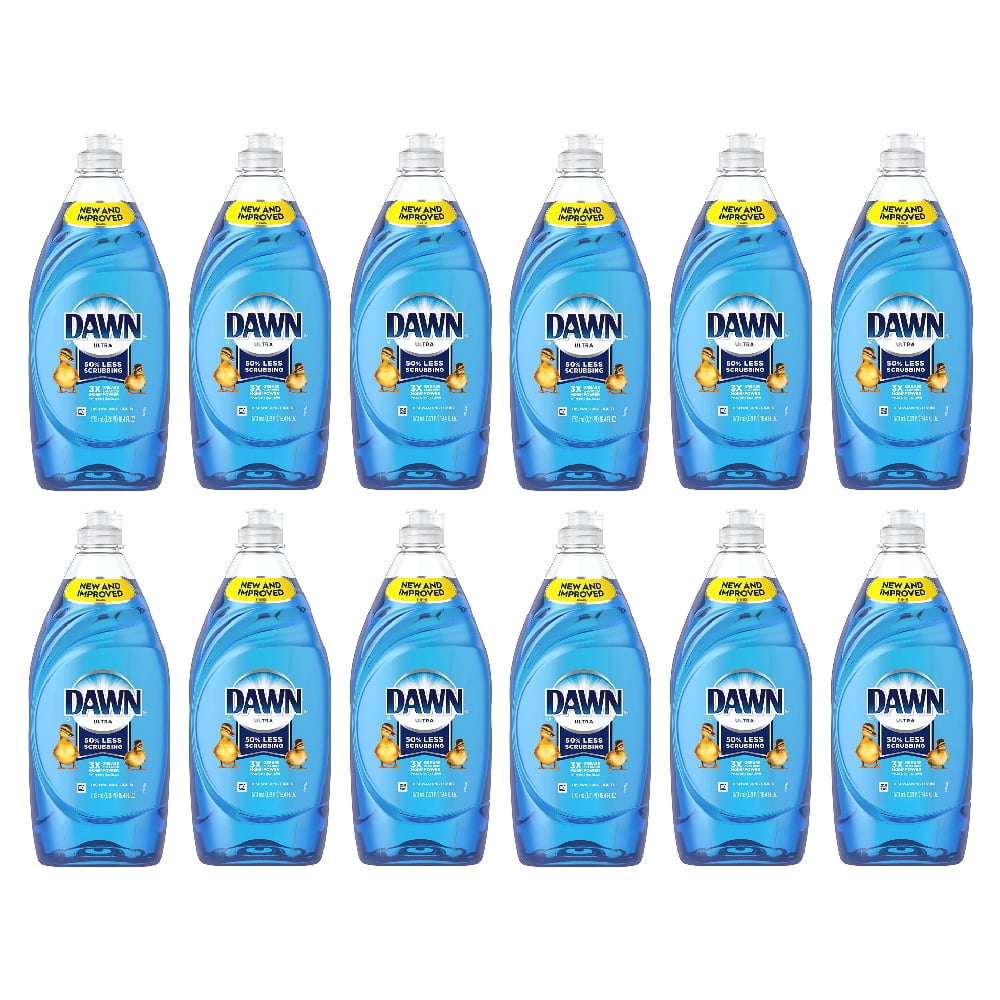 Dawn Ultra Dishwashing Liquid Dish Soap Original Scent Concentrated 19.4 fl oz, 12-Pack
