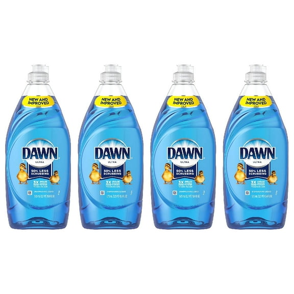 Dawn Ultra Dishwashing Liquid Dish Soap Original Scent Concentrated 19.4 fl oz, 4-Pack